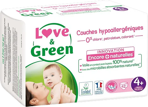 42 Hypoallergenic Diapers S4+ 9 to 20kg